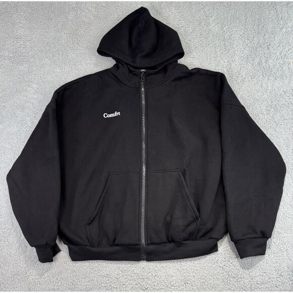 Comfrt Tops - COMFRT Cloud Zip Hoodie Black Men Size Large